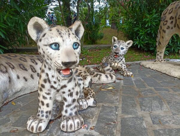 Садовая фигура - Семья леопардов 8 sadovaya figura semya leopardov 5