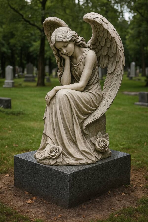 Скульптура Ангел задумчивый 6 angel sidit 1